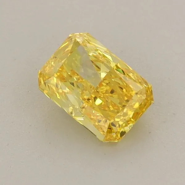 0.58ct RADIANT Fancy Vivid Yellow VS1 Coloured Lab diamond