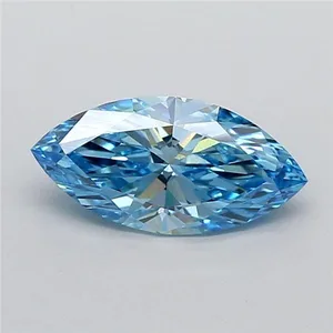 2.1ct MARQUISE Fancy Vivid Blue VVS2 Coloured Lab diamond
