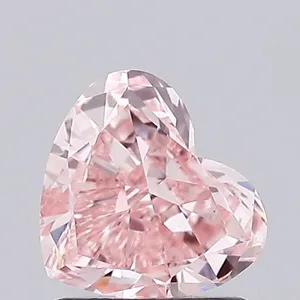 1.08ct HEART Fancy Vivid Pink VS1 Coloured Lab diamond