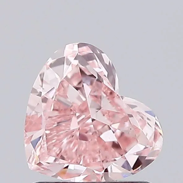 1.08ct HEART Fancy Vivid Pink VS1 Coloured Lab diamond