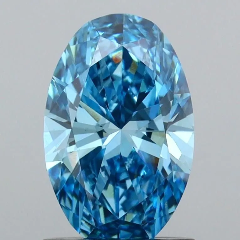 1.20ct OVAL Fancy Vivid Blue VVS2 Coloured Lab diamond