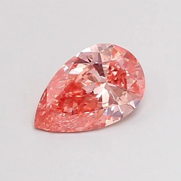 0.79ct PEAR Fancy Vivid Pink VS1 Coloured Lab diamond