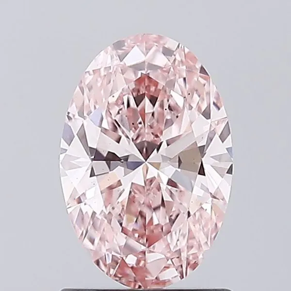 1ct OVAL Fancy Intense Pink VS2 Coloured Lab diamond
