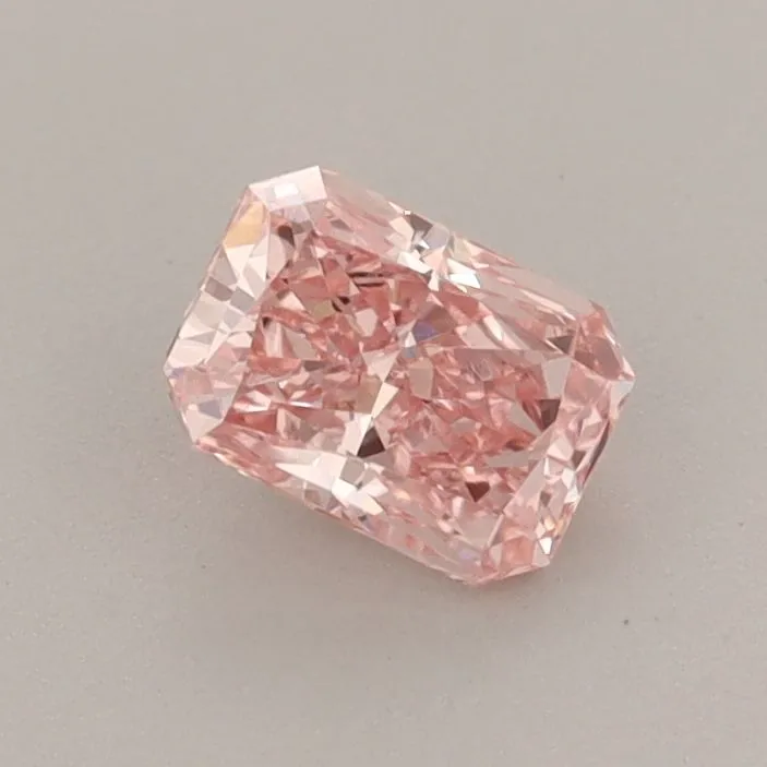 0.55ct RADIANT Fancy Vivid Pink VVS2 Coloured Lab diamond