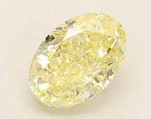 1.15ct OVAL Fancy Yellow VS1 Coloured Lab diamond