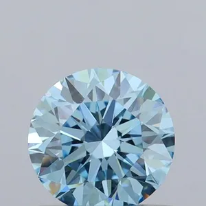 0.56ct ROUND Fancy Vivid Blue VS1 Coloured Lab diamond