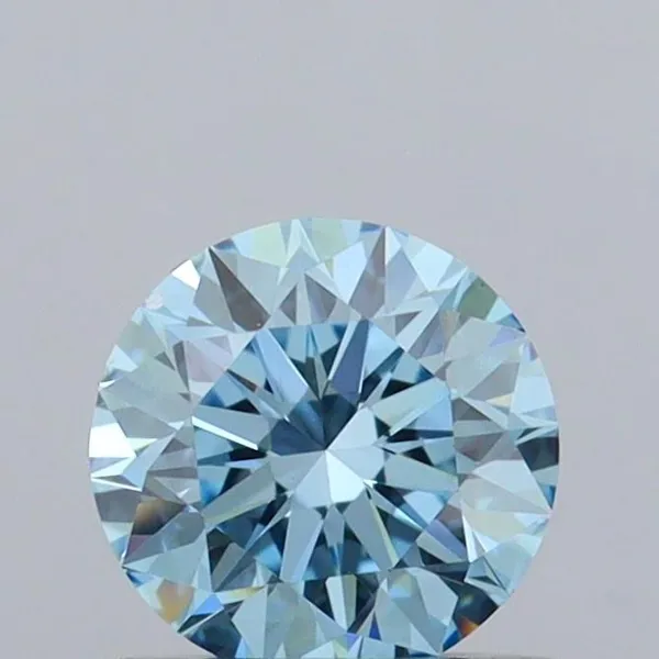 0.56ct ROUND Fancy Vivid Blue VS1 Coloured Lab diamond