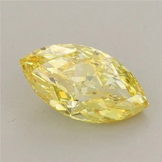 1.04ct MARQUISE Fancy Vivid Yellow VVS2 Coloured Lab diamond