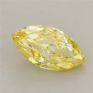 1.04ct MARQUISE Fancy Vivid Yellow VVS2 Coloured Lab diamond
