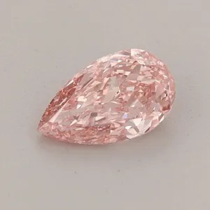 0.45ct PEAR Fancy Vivid Pink VS2 Coloured Lab diamond