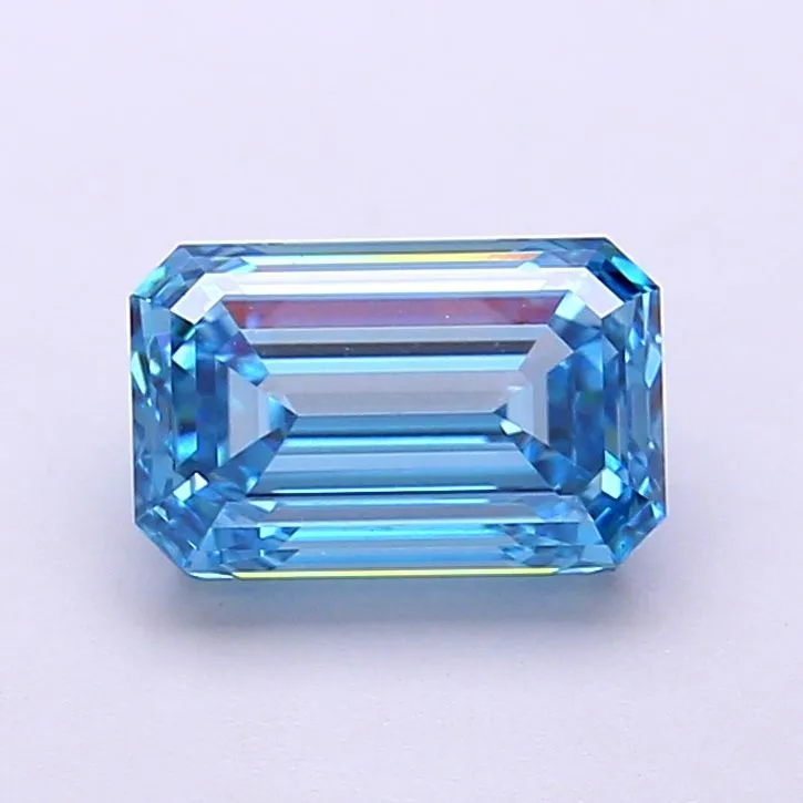 1.75ct EMERALD Fancy Vivid Blue VS1 Coloured Lab diamond