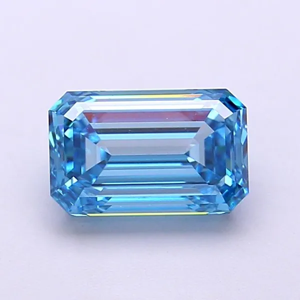 1.75ct EMERALD Fancy Vivid Blue VS1 Coloured Lab diamond
