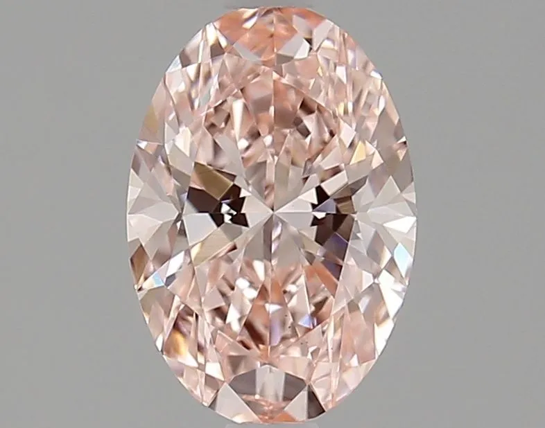 1.10ct OVAL Fancy Vivid Pink VS1 Coloured Lab diamond