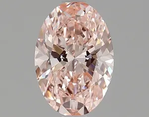 1.1ct OVAL Fancy Vivid Pink VS1 Coloured Lab diamond