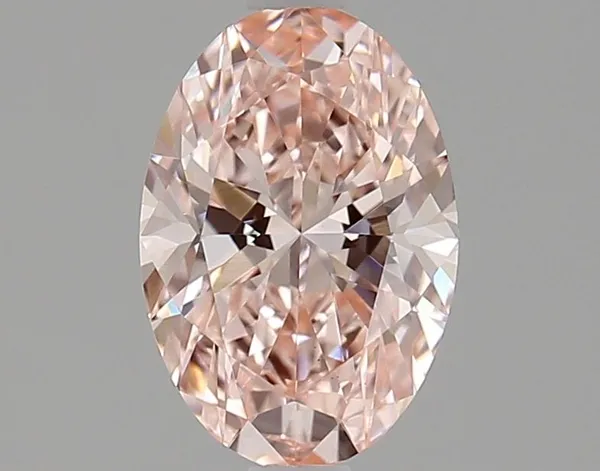 1.1ct OVAL Fancy Vivid Pink VS1 Coloured Lab diamond