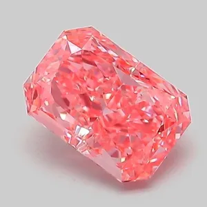 1.09ct RADIANT Fancy Vivid Pink VS1 Coloured Lab diamond