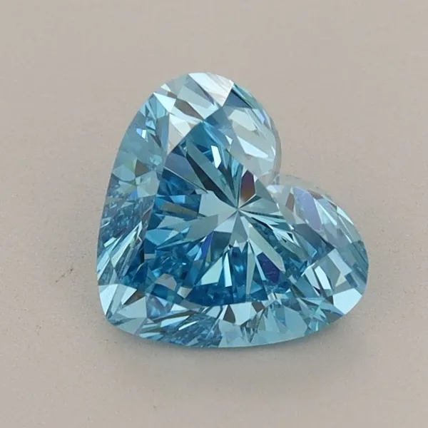 1.16ct HEART Fancy Vivid Blue VS1 Coloured Lab diamond
