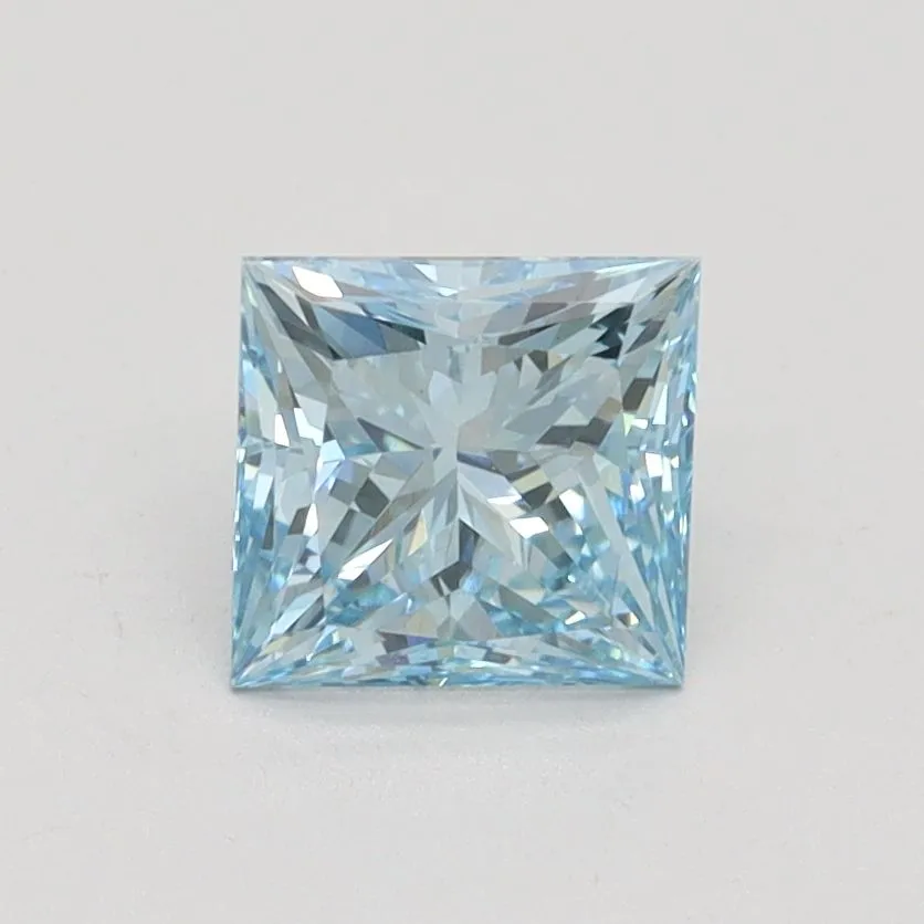1.05ct PRINCESS Fancy Intense Blue VS1 Coloured Lab diamond