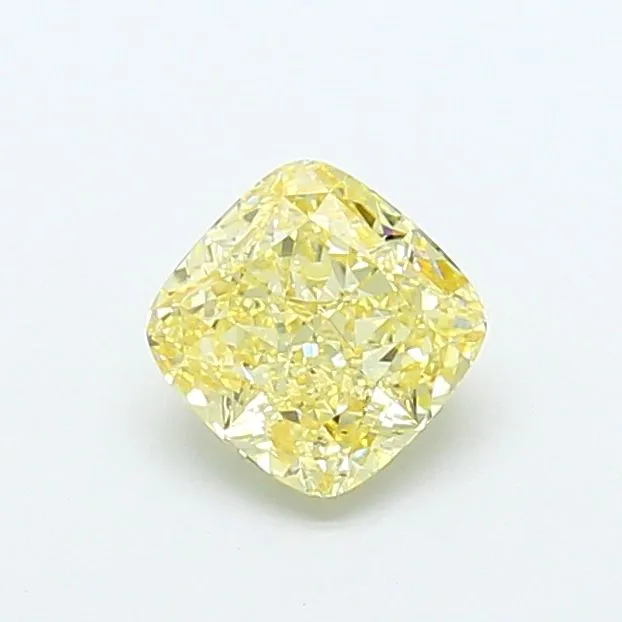1.01ct CUSHION Fancy Yellow SI1 Coloured Lab diamond