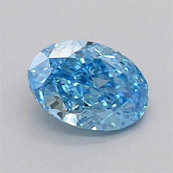 0.54ct OVAL Fancy Vivid Blue VS1 Coloured Lab diamond