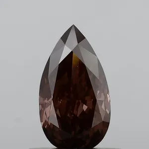 0.81ct PEAR Fancy Deep Brownish Pink VS1 Coloured Lab diamond