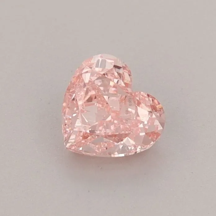 0.54ct HEART Fancy Vivid Pink VVS2 Coloured Lab diamond