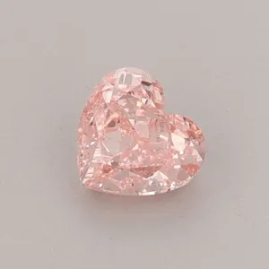 0.54ct HEART Fancy Vivid Pink VVS2 Coloured Lab diamond