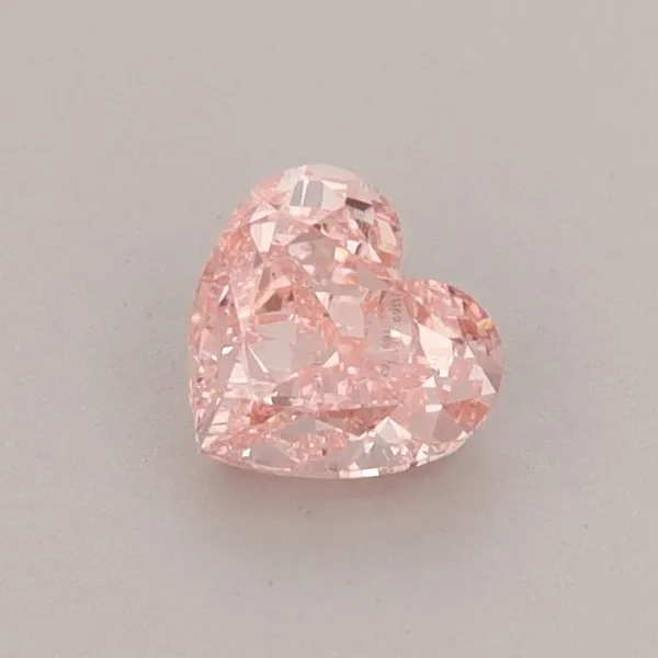 0.54ct HEART Fancy Vivid Pink VVS2 Coloured Lab diamond