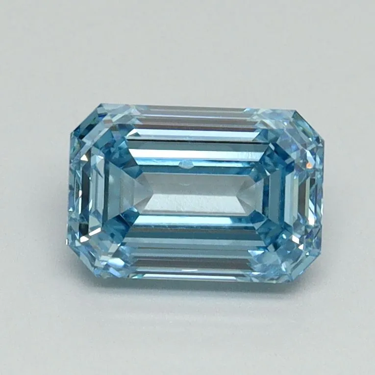 1.10ct EMERALD Fancy Vivid Blue VS2 Coloured Lab diamond