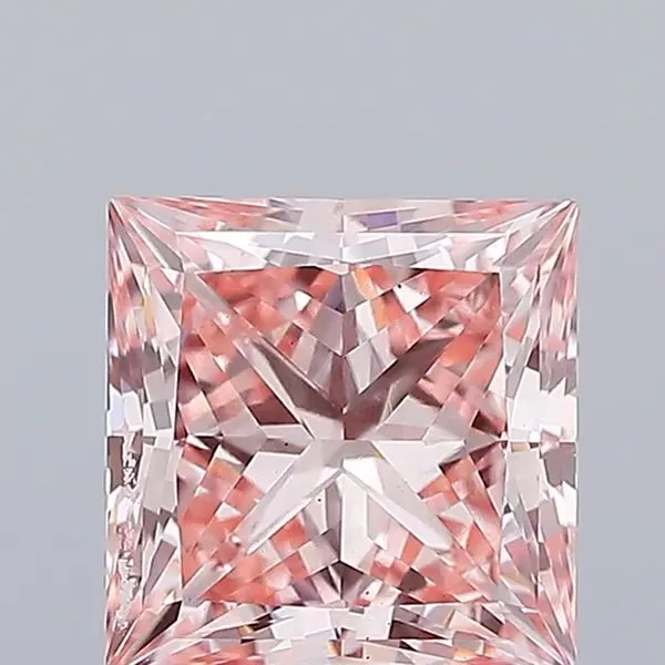 2.13ct PRINCESS Fancy Intense Pink VS1 Coloured Lab diamond
