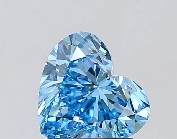1.5ct HEART Fancy Vivid Blue VS1 Coloured Lab diamond