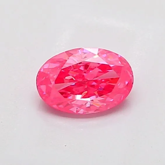 1.03ct OVAL Fancy Vivid Pink VS1 Coloured Lab diamond
