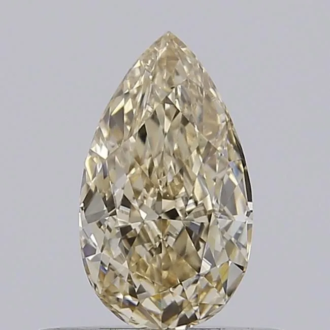 0.55ct PEAR Fancy Light Yellow VVS2 Coloured Lab diamond