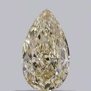 0.55ct PEAR Fancy Light Yellow VVS2 Coloured Lab diamond
