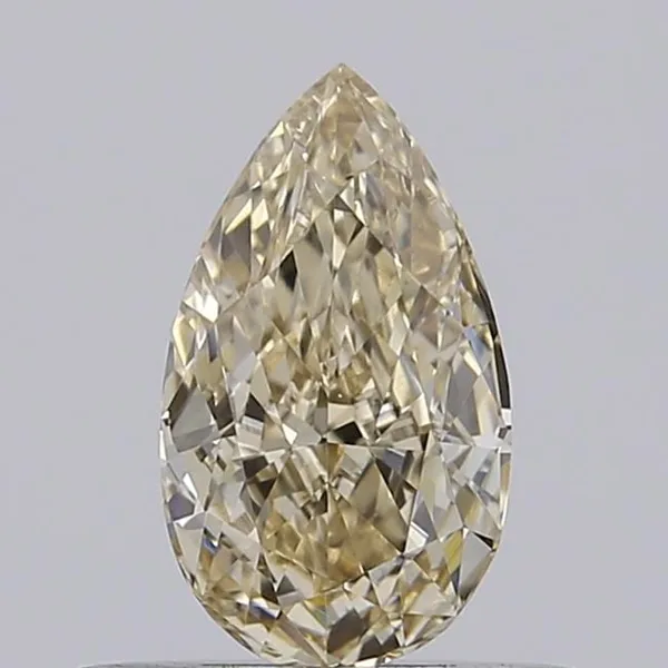 0.55ct PEAR Fancy Light Yellow VVS2 Coloured Lab diamond