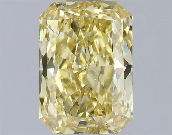 0.96ct RADIANT Fancy Intense Yellow VVS2 Coloured Lab diamond