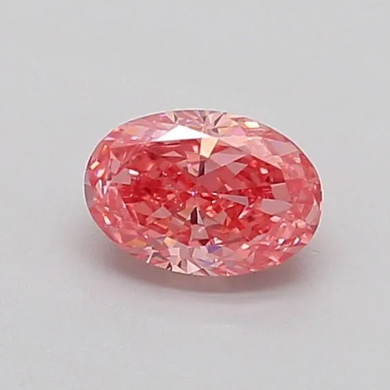 0.48ct OVAL Fancy Vivid Pink VS1 Coloured Lab diamond