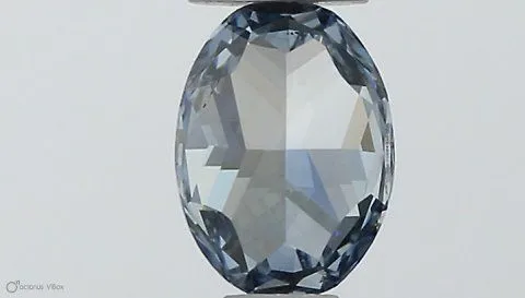 0.30ct OVAL Fancy Vivid Blue VS2 Coloured Lab diamond