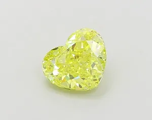 1.1ct HEART Fancy Vivid Yellow VVS2 Coloured Lab diamond