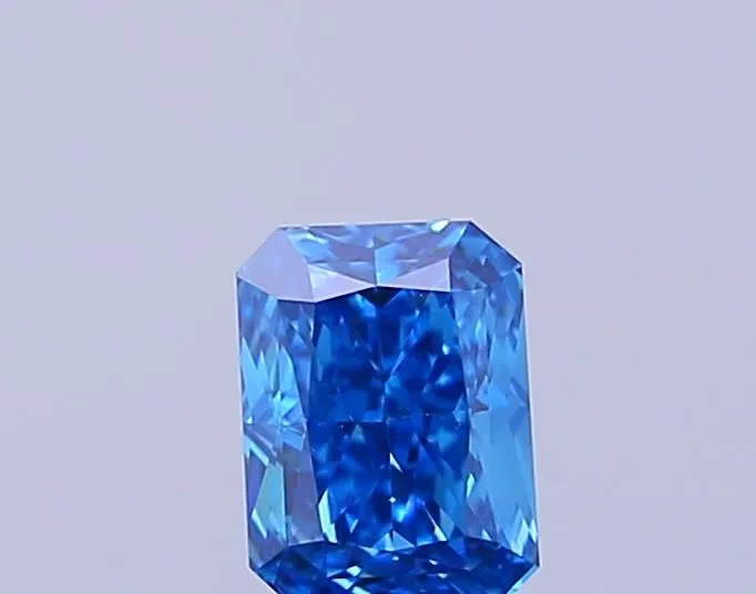 0.35ct RADIANT Fancy Vivid Blue VS1 Coloured Lab diamond
