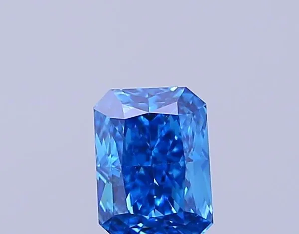 0.35ct RADIANT Fancy Vivid Blue VS1 Coloured Lab diamond