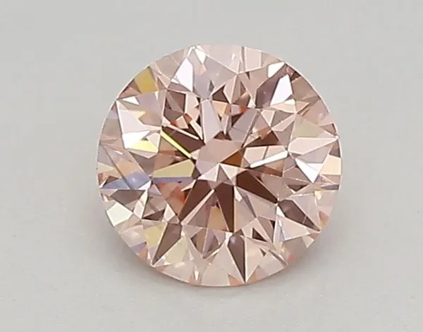 0.4ct ROUND Fancy Vivid Pink VS1 Coloured Lab diamond