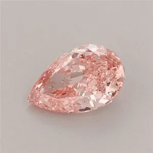 0.57ct PEAR Fancy Vivid Pink VS1 Coloured Lab diamond