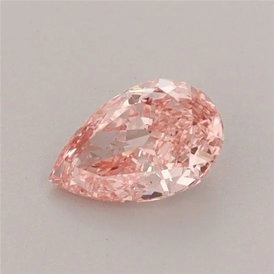 0.57ct PEAR Fancy Vivid Pink VS1 Coloured Lab diamond