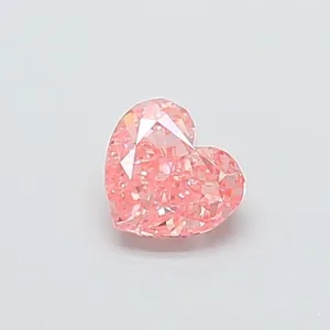0.43ct HEART Fancy Vivid Pink VS1 Coloured Lab diamond