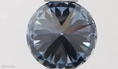 0.32ct ROUND Fancy Intense Blue VS2 Coloured Lab diamond