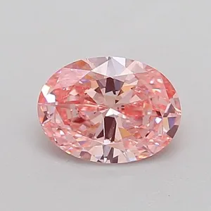 0.7ct OVAL Fancy Vivid Pink VS2 Coloured Lab diamond