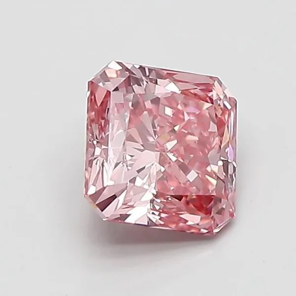 1.02ct RADIANT Fancy Vivid Pink VVS2 Coloured Lab diamond