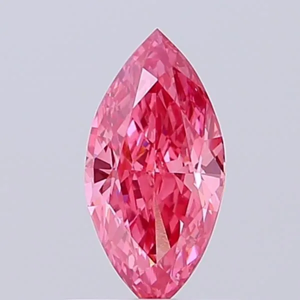 0.82ct MARQUISE Fancy Vivid Pink VVS2 Coloured Lab diamond