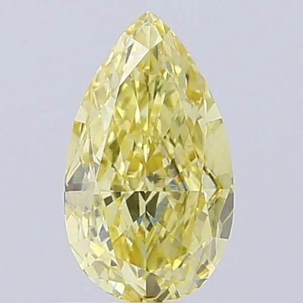 0.94ct PEAR Fancy Yellow VS2 Coloured Lab diamond